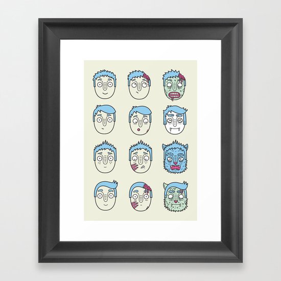 Monster Mash Up Framed Art Print