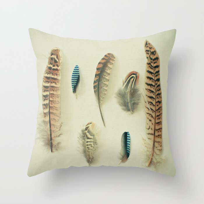 The Feather Collection Throw Pillow