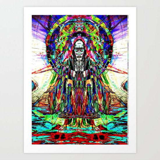 Shaman on the rocks Art Print