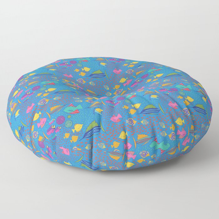 School's Out Fish in the Sea Floor Pillow