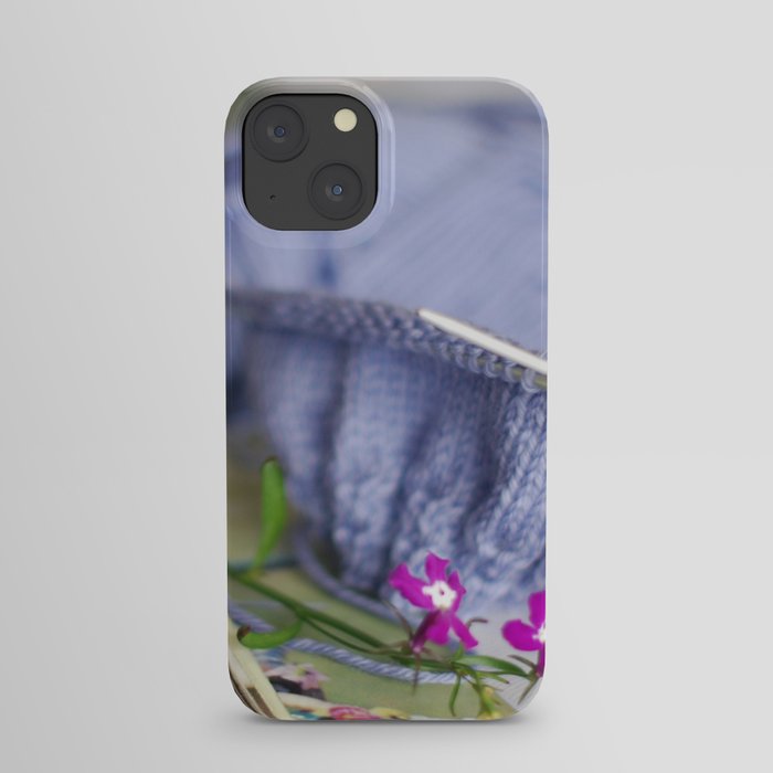 knitting & flowers iPhone Case