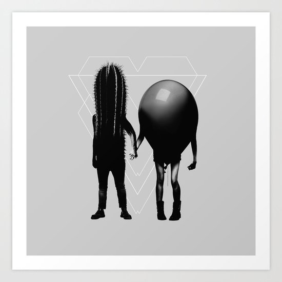 Couple B&W Art Print
