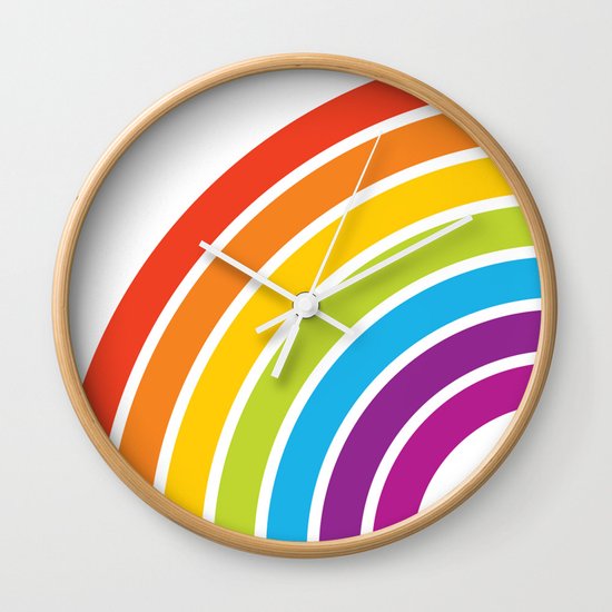 A Rainbow World Wall Clock