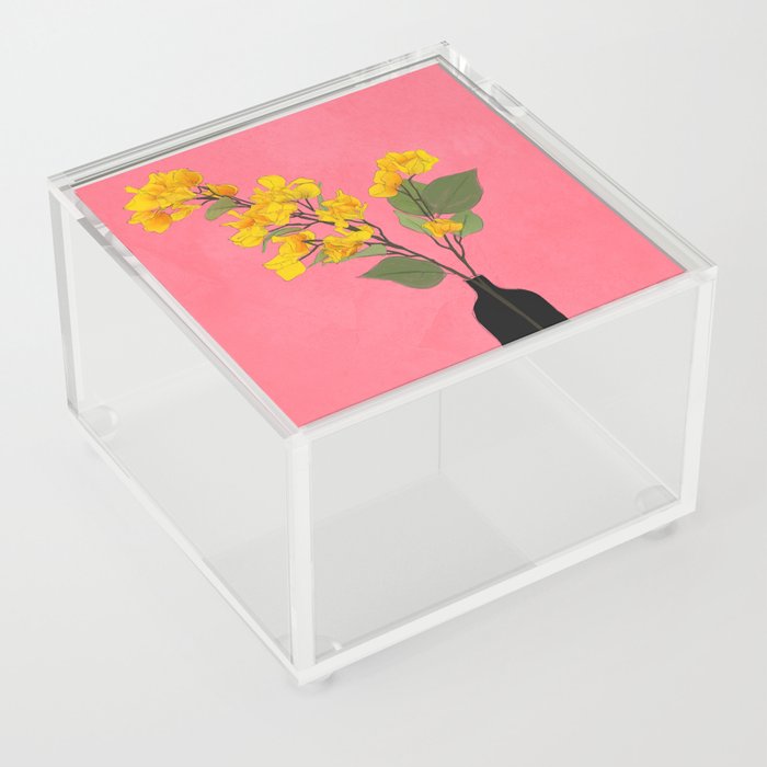Branches Blooming Rose Acrylic Box
