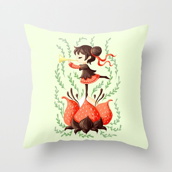 Spring Melody Throw Pillow