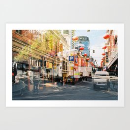 China Town Tram Art Print