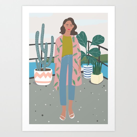 at MARI's Veranda art print, aloha, plant, girly art print Art Print