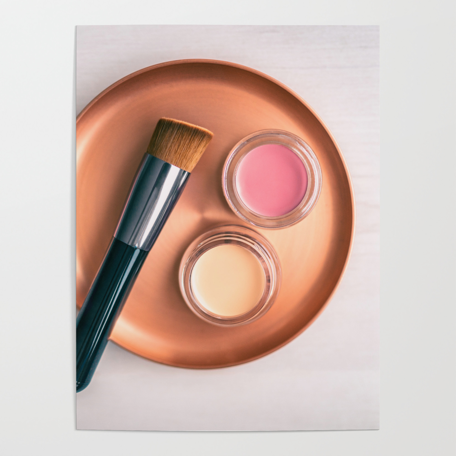 Makeup brush blush and foundation background Poster by Aphotosmile |  Society6