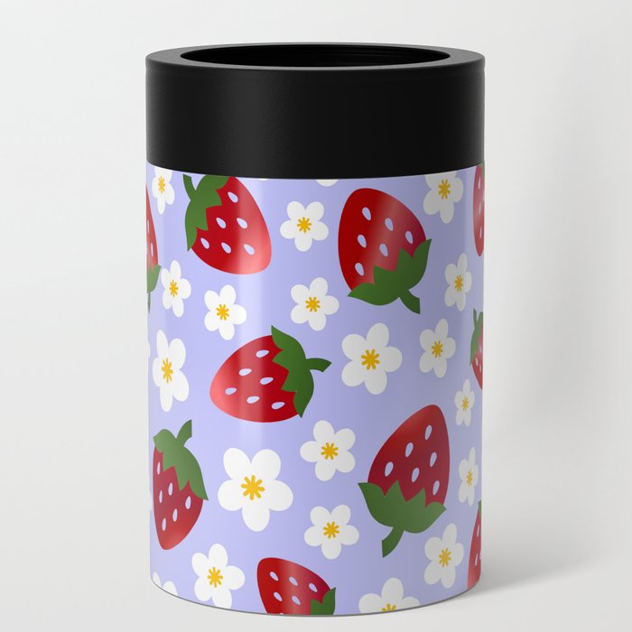 Periwinkle Collection - strawberries Can Cooler