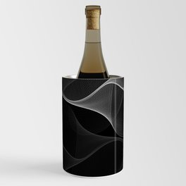 Black and White Flux #minimalist #homedecor #generativeart Wine Chiller