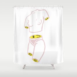 Happy Figure Shower Curtain