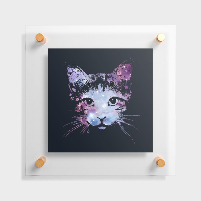 Nebula Cat Floating Acrylic Print