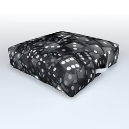 Black dice Outdoor Floor Cushion