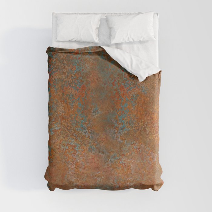 Vintage Rust Copper Duvet Cover