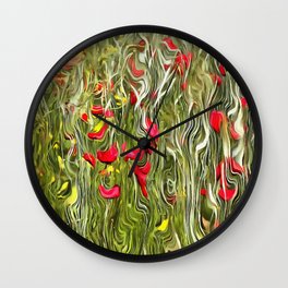 Poisoned Poppies Wall Clock