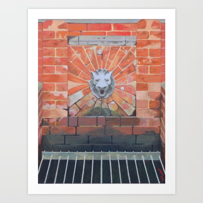 Lion's Head Fountain Art Print