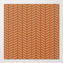 Herringbone (Rust) Canvas Print