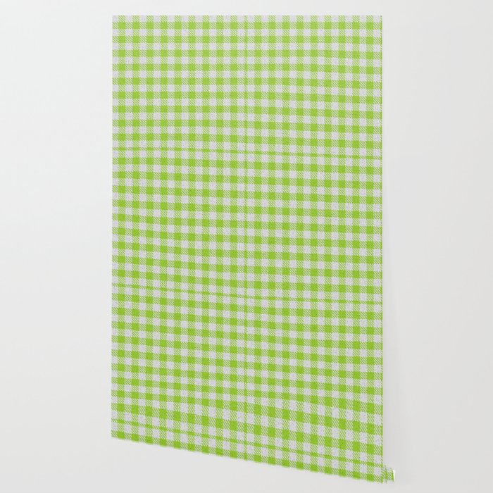 Yellow Green Buffalo Plaid Wallpaper By Detnecs Society6