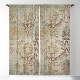 Aged Damask Texture 3 Blackout Curtain