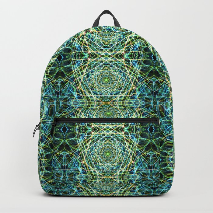 Liquid Light Series 75 ~ Colorful Abstract Fractal Pattern Backpack