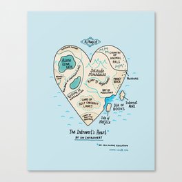 The Introvert's Heart Canvas Print