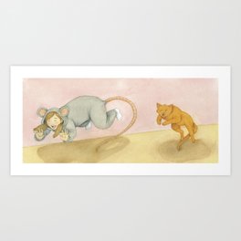 Let's play Cat and Mouse! Art Print
