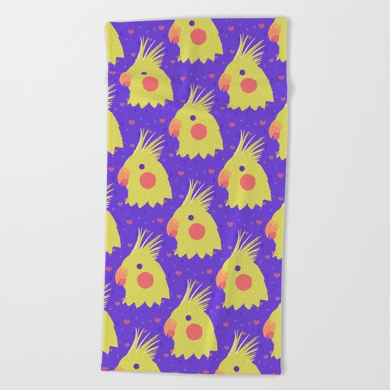 Nymphicus hollandicus Beach Towel