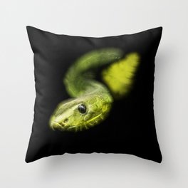 Spiked Green Snake Throw Pillow