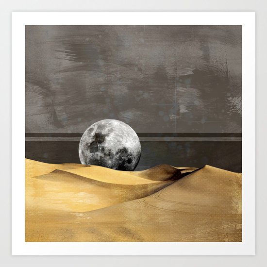 MOON DESERT Art Print