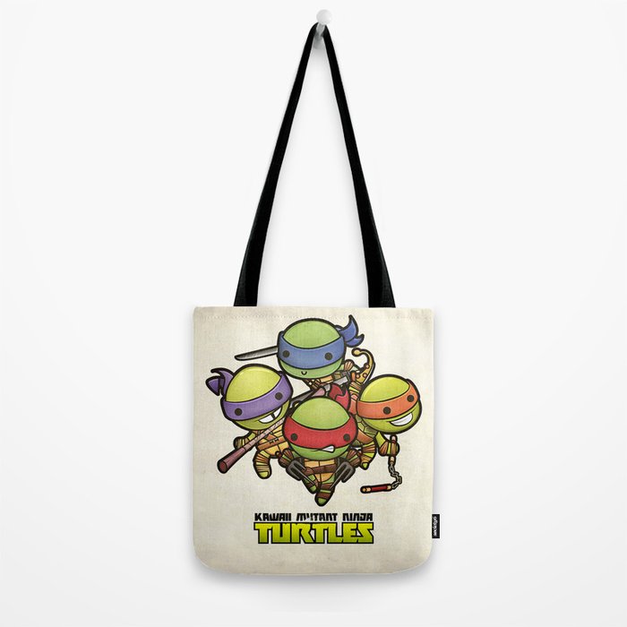 Kawaii Mutant Ninja Turtles Tote Bag By Squidandpig Society6 Kawaii Mutant Ninja Turtles Tote Bag