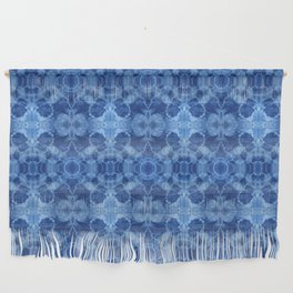 Indigo Ornamental Shibori Wall Hanging