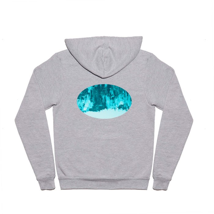 Bright Blue Snow Nights with Icicles Hoody