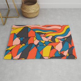 The rocks and hills of colour Rug