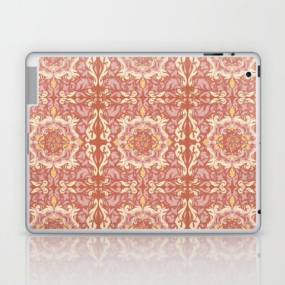 Rust Terracotta Clay Abstract Floral Boho Chic  Laptop & iPad Skin