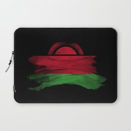 Malawi flag brush stroke, national flag Laptop Sleeve