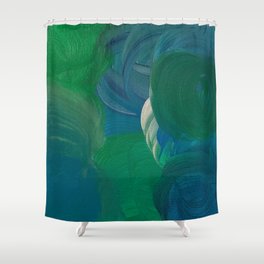 green blue ocean with a silver lining Shower Curtain