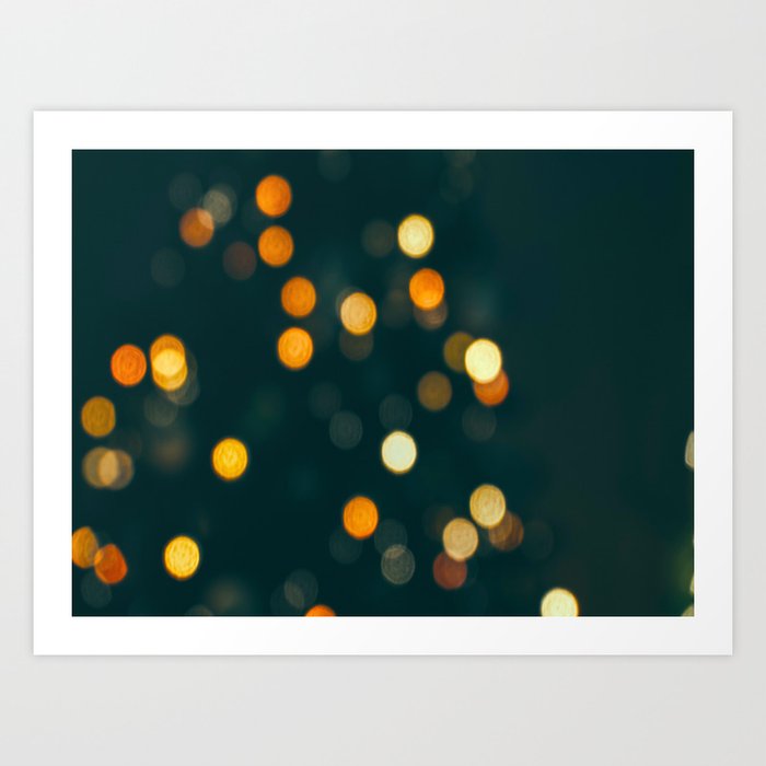 Bokeh Blurred Lights Shimmer Shiny Dots Spots Circles Out Of Focus Art Print By Enshape