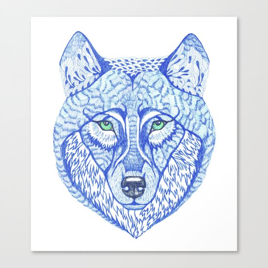 ice wolf Canvas Print