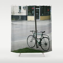 vintage city bike Shower Curtain