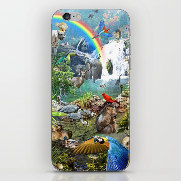 Jungle Waterfall Wild Animal Animals Scene iPhone Skin