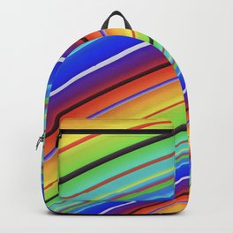 RAINBOW 1 bright red blue yellow green happy design Backpack