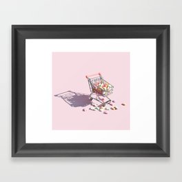 Candy Hearts Cart Framed Art Print