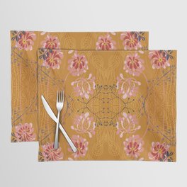 Art Nouveau floral pattern with lines – Honey Placemat