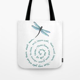 Witches rule of Three and dragonfly Tote Bag