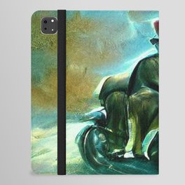 Cat & Dog On A Motorcycle iPad Folio Case