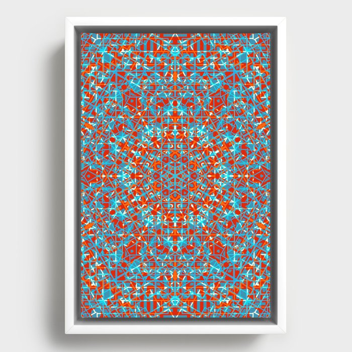 Wild Geometric lines Mandala 1 Framed Canvas