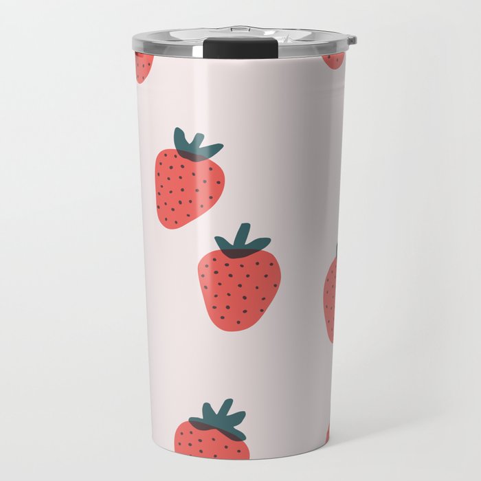 Strawberries Travel Mug