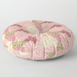 pink and green dahlia sun lovers courtyard garden flowers Floor Pillow