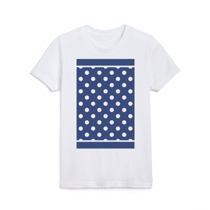 Navy Blue White Polka Dots Polka Dots Graphic T-Shirt | Redbubble