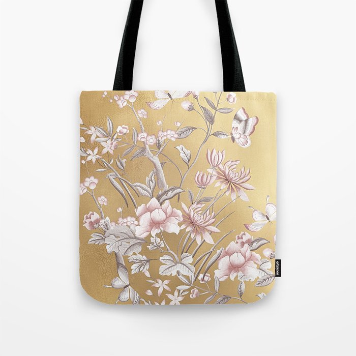 Chinoiserie Gold Tote Bag